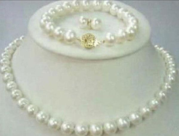 

89mm south sea cultured pearl necklace bracelet earring set 14k9773222, Black