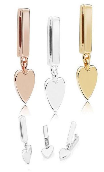 

2018 autumn 925 sterling silver jewelry reflections floating heart clips charm beads fits bracelets necklace for women jewelry4581660, Bronze;silver