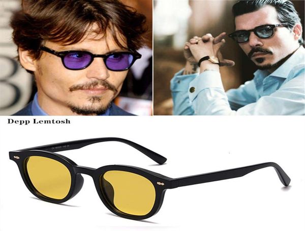 

mizho 2021 new fashion johnny depp lemtosh style oval polarized sunglass women fire dign party show driving sunglass men7117856, White;black