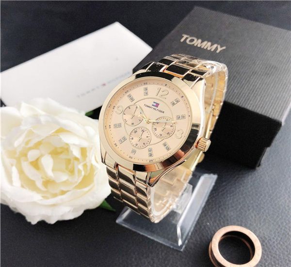 

watches led watch mens 41mm business stainless steel metal belt dial gold watch fashion womens highgrade quartz watches tom2256419, Slivery;black