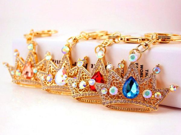 

bling bling crystal rhinestone crownl metal keychain keyring car keychains purse charms handbag pendant metal crown pendant keycha4032764, Silver