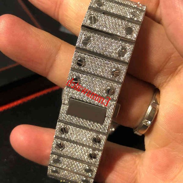 

3po4 cpjm 2023 new skeleton sier moiss anite diamonds watch pass tt quartz movement men luxury iced out sapphire watch with boxcl3w, Slivery;brown