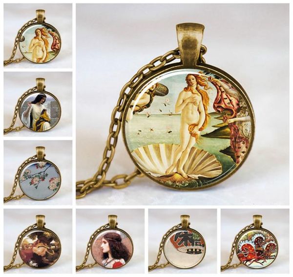 

klimt039s painting necklace juliet adam venus artwork antique bronze chain statement handmade necklace for women girl gift2806615, Silver