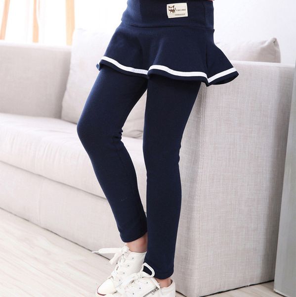 

trousers spring fall girls sport legging children skirt pants for 3 8 years 230906, Blue