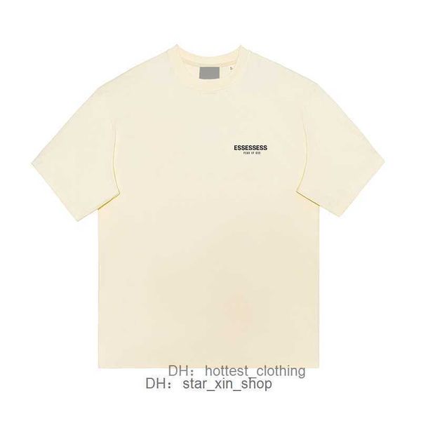 

essentialshirt designer tide essent sport t shirt chest letter print short sleeve high street loose oversize casual essen t-shirt klw2, White;black