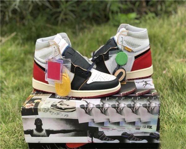 

union x 1 high og nrg los angeles men basketball shoes 1s blue toe varsity red storm outdoor sneakers with box size 55121033546