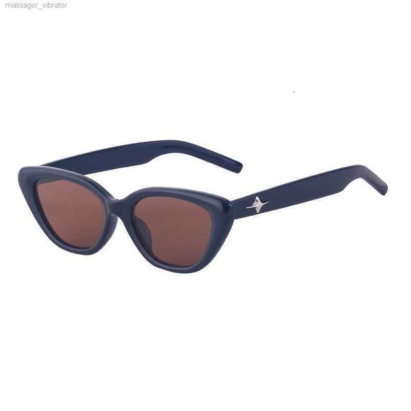 

cat fashion 2023 eye new small frame gm sunglasses women's fashion korean star glasses ifmh 1w3d, White;black