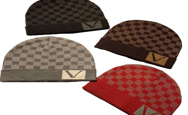 

designer fashion plaid beanies mens womens warm thicken hat classic wool knitted beanie hats1657089, Blue;gray