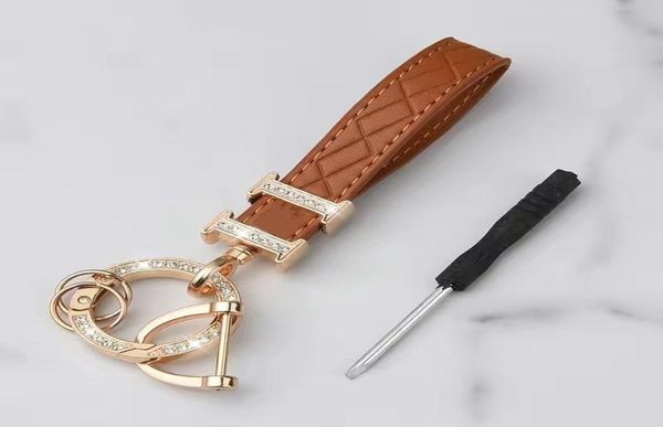 

new hins women039s diamond belt key ring men039s and women039s exquisite simple car key hanging adornments cute chain rin9402856, Silver
