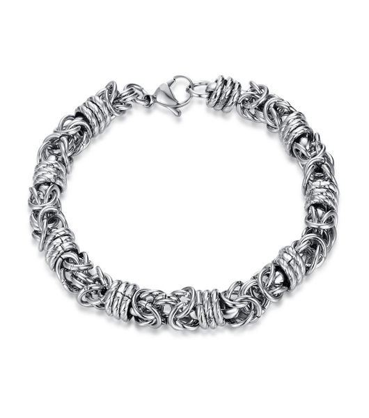 

fashion stainless steel solid bracelet adjustable clasp male chain in 2 colors jewelry for boy man gift gs9807957113, Black