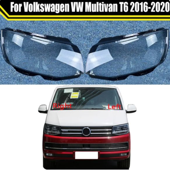 

car headlight cover lens glass shell headlamp transparent lampshade auto light lamp for volkswagen vw multivan t6 2016-2020