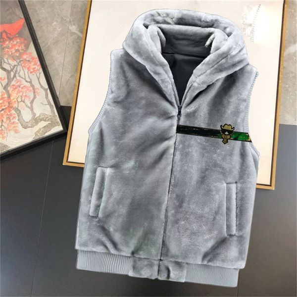 

fashion men's vest plush cotton vest design men's and women's sleeveless down jacket autumn/winter casual coat couple vest wa, Black;white