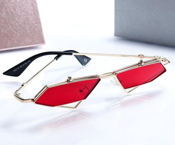 

men metal retro punk steam flip sunglasses 2019 flip sunglasses men and women models tide ladies triangle sunglasses7978918, White;black