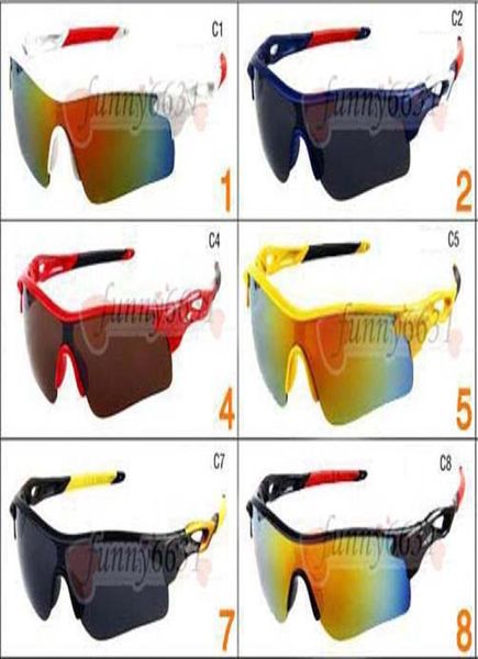 

10pcs summer men outdoor sport wind sun glasses man driving sunglasses bicycle glass woman fashion glasses 9colors 4562353, White;black