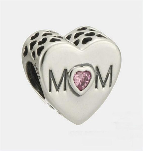 

mom herat charms sterling silver fits for diy style bracelets mothers day 791881pcz h9190m2344663, Bronze;silver