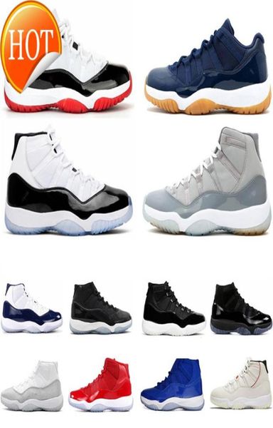 

cool grey 11 11s mens basketball shoes 25th anniversary low legend university blue white bred concord cap and gown men wome2971078