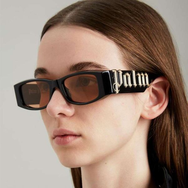 

fashionable hip hop sunglasses with black frame punk letters personality trendy street, White;black