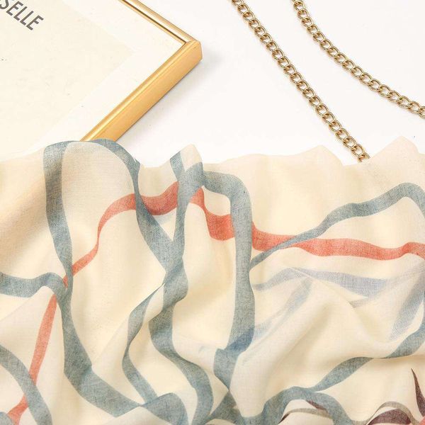 

japan and korea sweet fashion scarf cotton linen feel balinese womens spring summer beige tassel shawl, Blue;gray