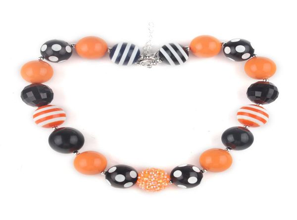 

test chunky beaded kids halloween necklace party favor girls bubblegum necklace gift toddler infant jewelry5811349, Silver