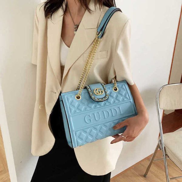 

2024 new luxury handbag 20% off summer texture shoulder korean version capacity embossed chain crossbody tidal big 1 df46x
