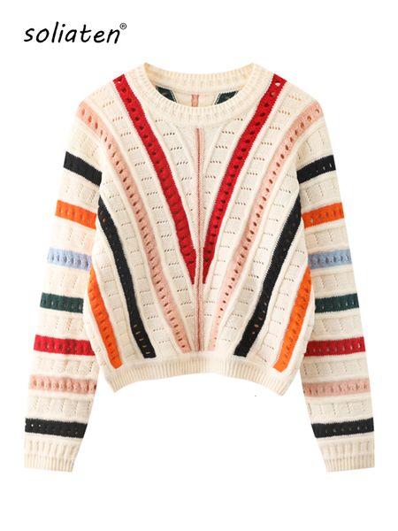

women s sweaters autumn korean style long sleeved hole sweater asymmetric loose pullover hollow out knitwear c 057 230906, White;black