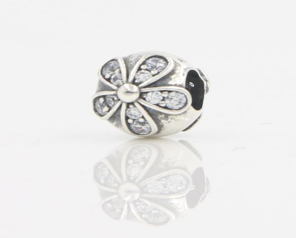 

charm beads fits original charm bracelets 100% 925 sterling silver bead dazzling daisy meadow charms with clear cz diy jewelry4206241, Black