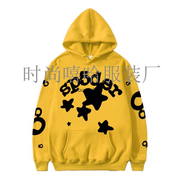 

3uw8 2023 men and women hoodies fashion spider web sp5der 55555 comforters sets hip-hop singer letter lovers spring autumn sweater trend out, Black