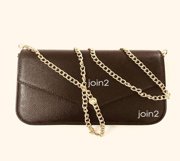 

pochette felicie women fashion stylish chain wallet cross body bag clutch shoulder bag in brown canvas zip pocket du2382628, Red;black