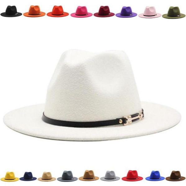 

felt hat wedding buckle fashionable fedora hats men wide brim wool with leather band autumn winter pink fascinator womens hats2685133, Blue;gray