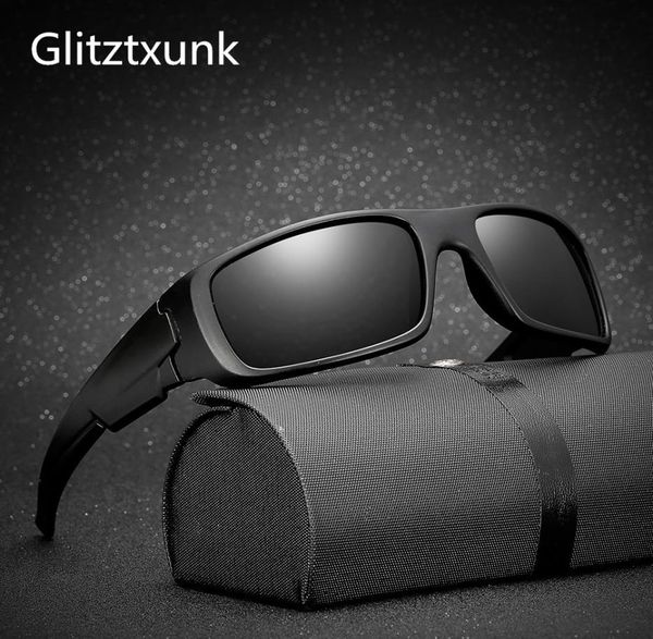 

polarized sunglasses men women brand designer driving square black frame sun glasses male sports goggle uv400 okular6185423, White;black