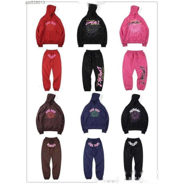 

mens hoodies sweatshirts tracksuit sweat suit spider 555 young thugg set stars same 55555 pants hoodie bibber and bodysuit casual leisure co, Black