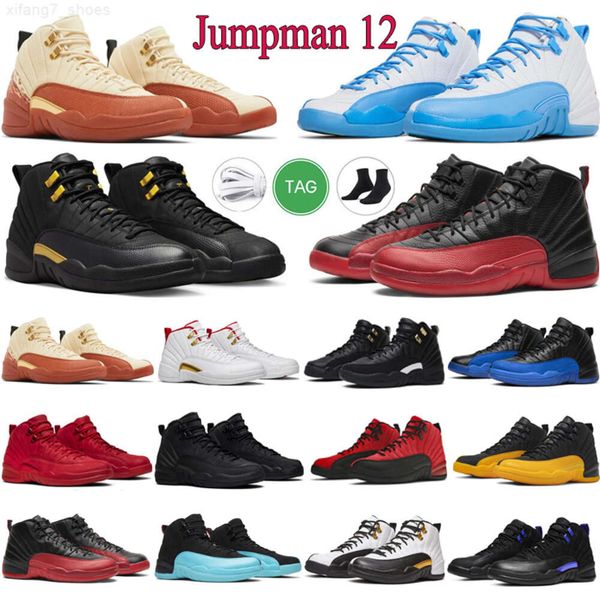 

jumpman 12s basketball shoes 12 mens utility reverse flu game shoe dark concord university blue cherry master trainers casual sports walking