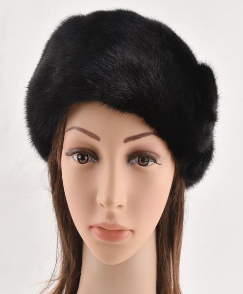 

genuine whole fur winter hats for women flower luxury solid cap female winter beret boina flowers1141783, Blue;gray