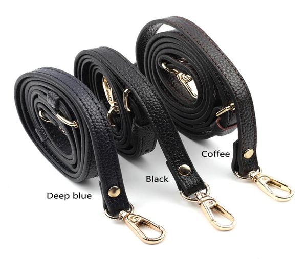 

12012cm shoulder bag straps for handbags leather strap handle replacement bag belt diy accessories gold buckle kz0350 2103046597426, Black