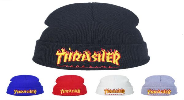 

men women beanie knitted hat embroidery nightcap sleep warm winter hat ski cap4707490, Blue;gray