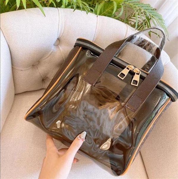 

pvc jelly whole cosmetic bag luxury designer women big travel organizer tote shoulder bags for storage wash224d7822391