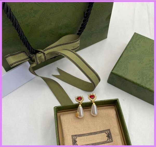 

new pearl women earrings with diamonds jewelry ladies heart gold letters earring designers ear studs mens for gifts party nice d227738043, Golden;silver