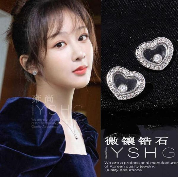 

dangle chandelier earrings love earrings smart peach heart light luxury high sense celebrities sweet and exquisite temperamen1939032914, Silver