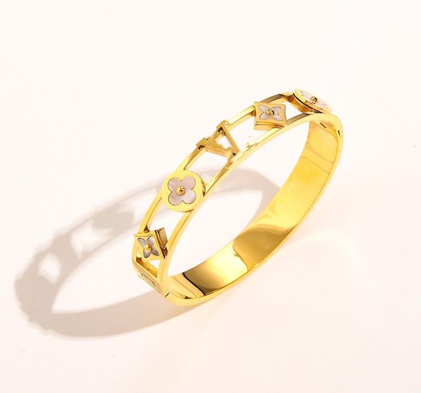 

20style 18k gold plated stainless steel charm bracelets luxury brand designer letters men women metal bracelet jewelry accessories7728840, Golden;silver