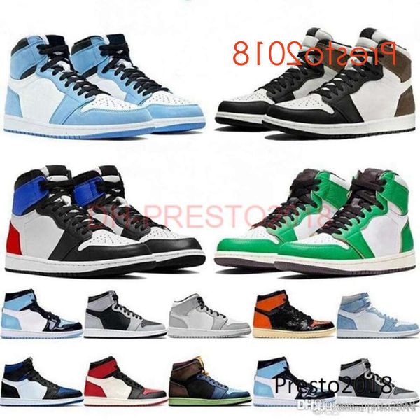 

new unc 1s obsidian wholesale outdoor platform high mocha breathable dark basketball sports soft 1 men shoes jumpman boots 2022 woman traine, Black