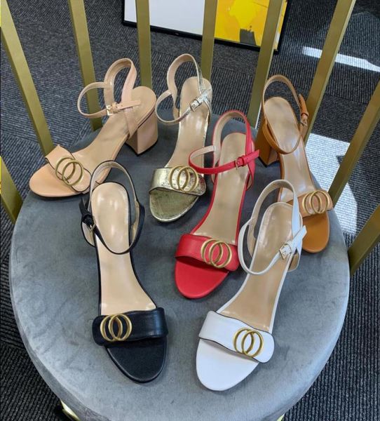 

sandals leather mid heel ladies sandals slippers designer fashion ladies flats ankle buckle rubber sole mules summer beach we9195265, Black