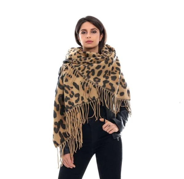 

wrap leopard tassel imitation cashmere women039s scarf and shawl in 20191090960, Blue;gray