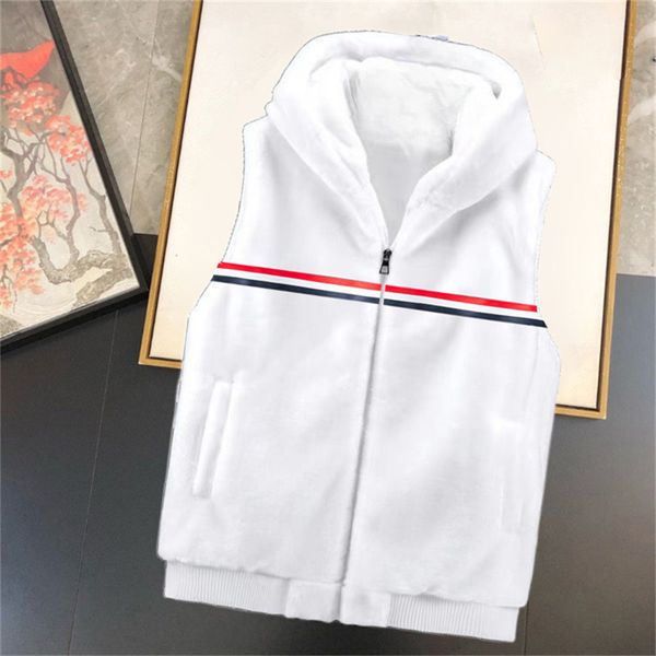 

fashion men's vest plush cotton vest design men's and women's sleeveless down jacket autumn/winter casual coat couple vest wa, Black;white