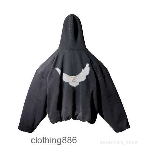 

yzys pullover gap hoodies designer kanyes classic peace dove printed hoodie mens sweatshirts womens s men fashion pulloversi23z, Black