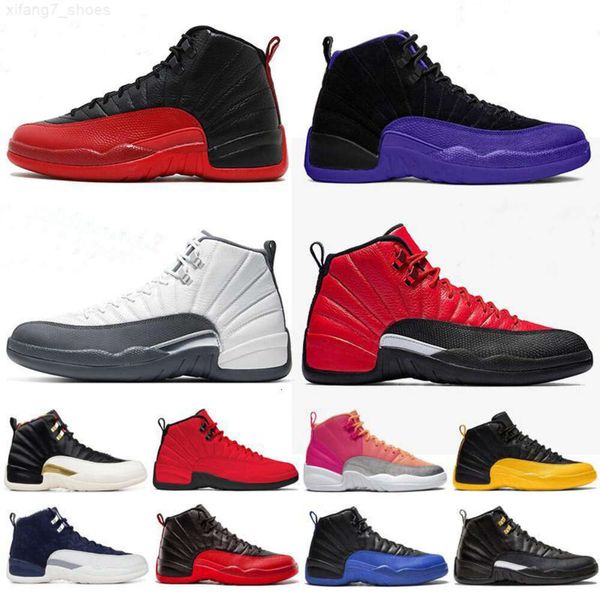 

new 12 jumpman 12s mens basketball shoes 2020 reverse flu game 23 dark concor xii fiba sneakers trainers size us 13