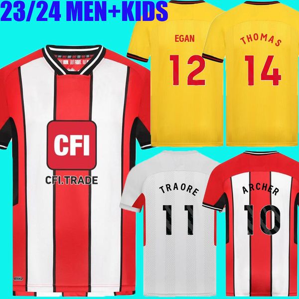 

23 24 promotion soccer jerseys kids kit archer traore uniteds thomas wednesday 2023 2024 football shirt sheffield brewster egan mcburnie sha, Black;yellow