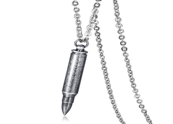 

military fan jewelry 7x43mm mini bullet shaped cremation urn necklace in stainless steel silver gold black vintage silver7888228