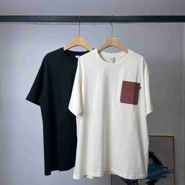 

men's t-shirts designer 2023 summer new luxury fashion classic leather brand and women's os loose short sleeve t-shirt coj1, White;black