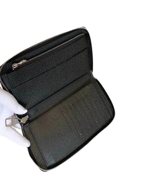 

63095 classic luxury fashion men039s long double zipper genuine cowhide plaid print wallet quality size 19c2845933, Red;black