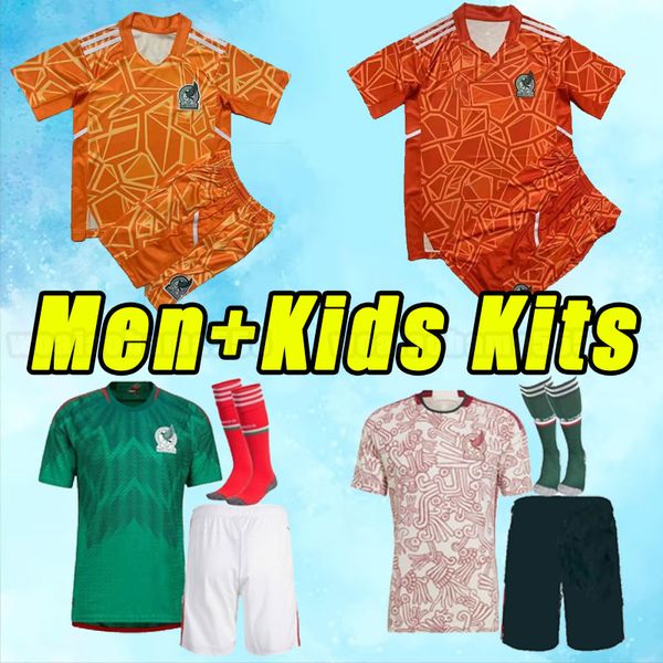 

22 23 mexico soccer jersey h.lozano chicharito raul lozano world 22 23 cup g dos santos camisetas de futbol football shirts men kids full ki, Black;yellow